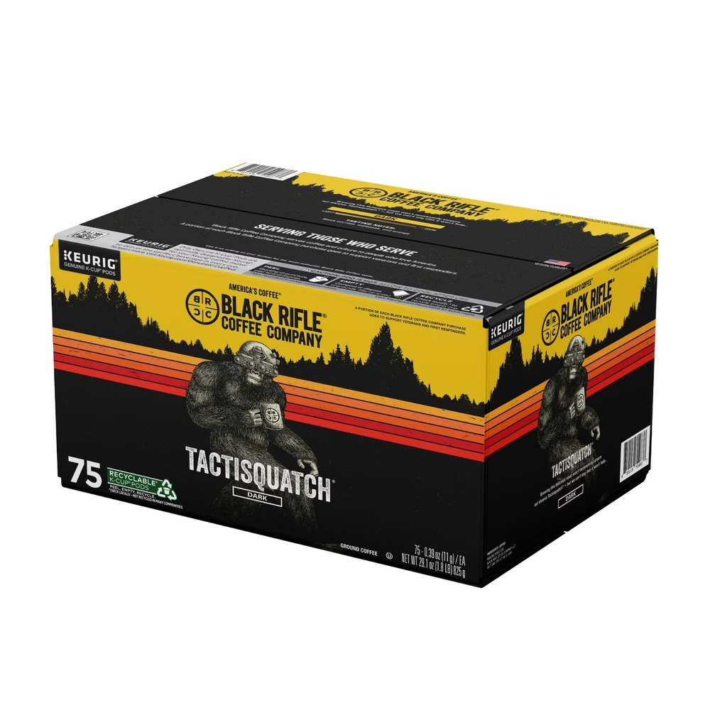 Black Rifle Coffee Company Tactisquatch K-Cup Coffee Pods, Dark Roast, 75ct